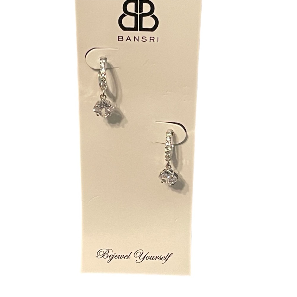 Bansri Crystal Silver Earrings